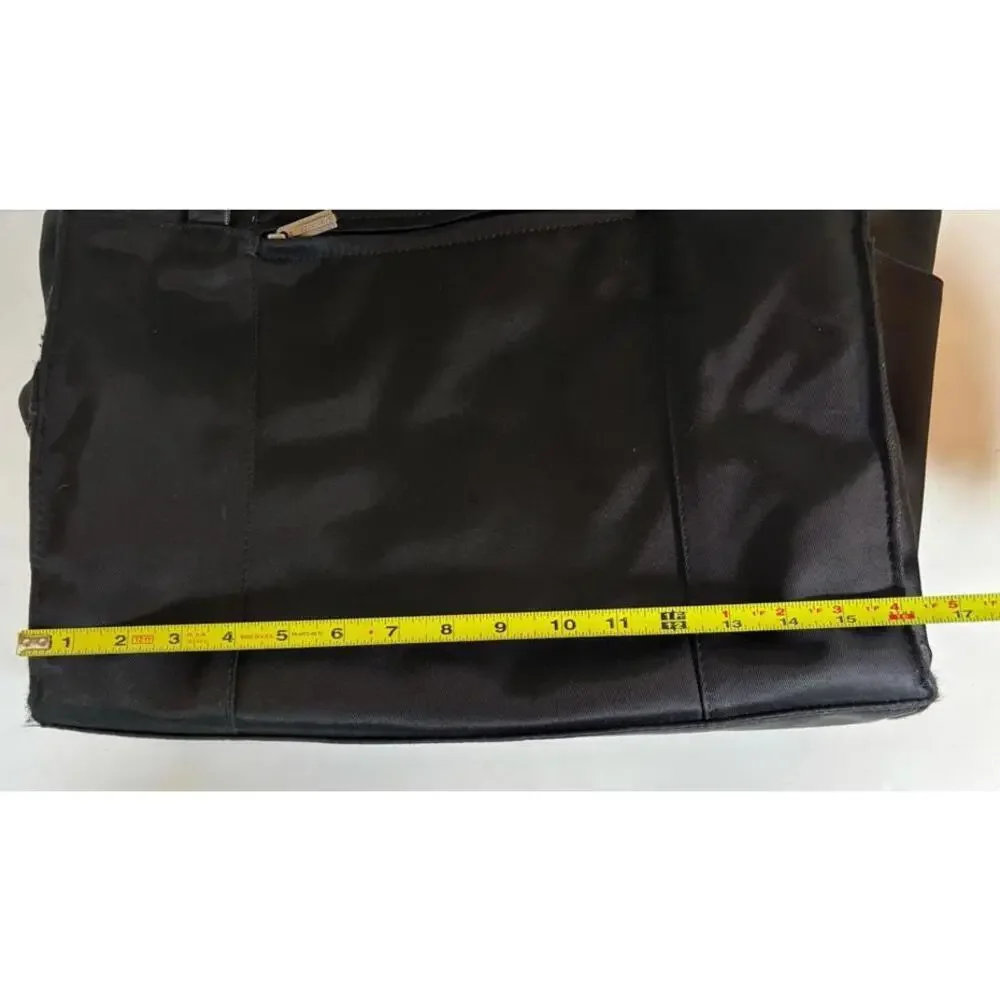 Samsonite Black Laptop Tote Bag Nylon Work Travel Bag Zip Top